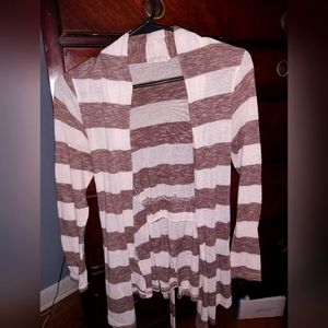 Brown/Cream tie cardigan